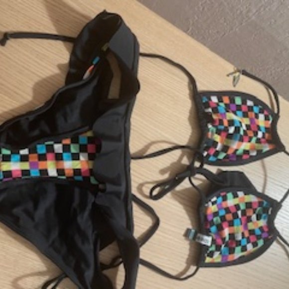 roxy  vintage y2k 2 piece never used bathing suit - Picture 1 of 6